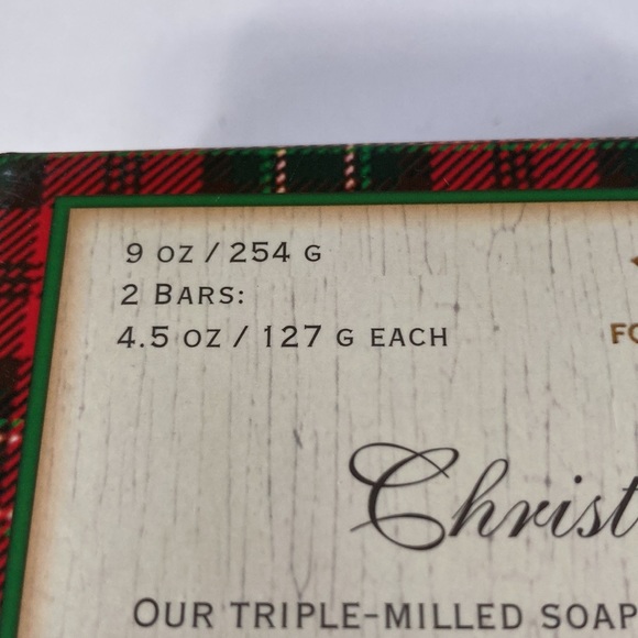 CHRISTMAS TREE Shea Butter Hand Soap Bars by Michel NEW Gift Set of 2 - Picture 13 of 15